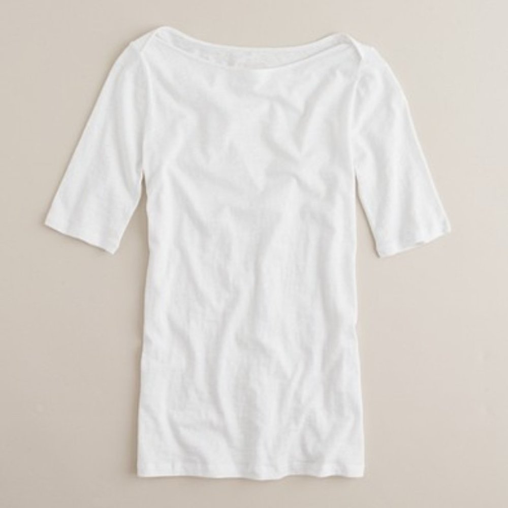J Crew Boatneck 3/4 Tee